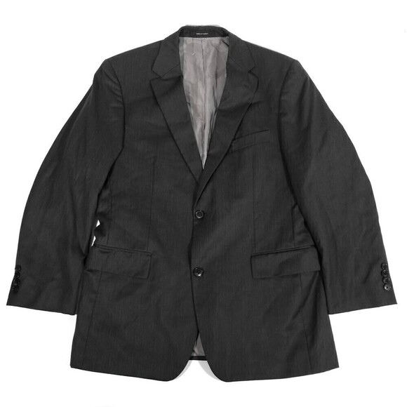 BOSS Hugo Boss Pasolini Movie Virgin Wool Blazer Suit Jacket Old Money 42 Gray - Picture 1 of 5